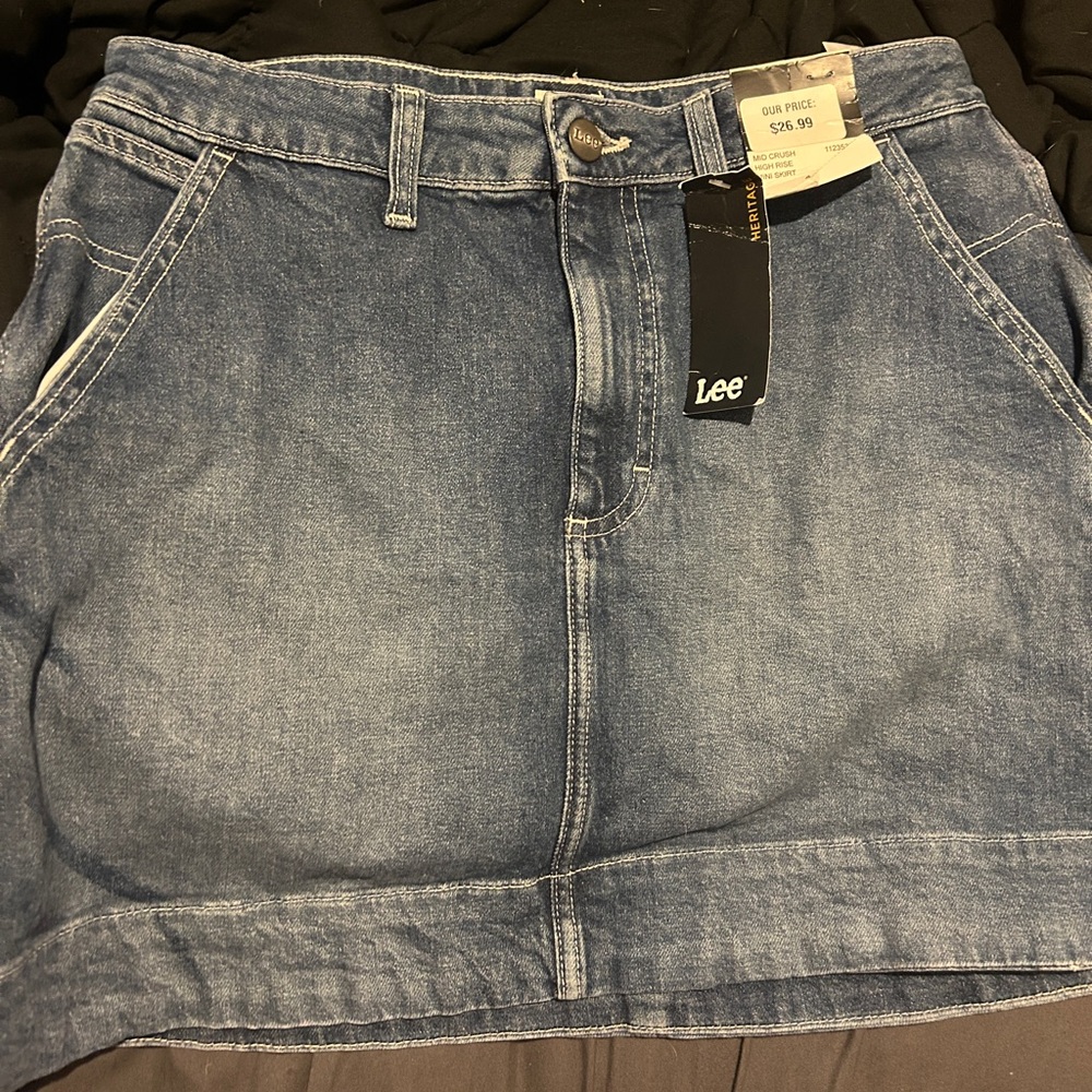 Lee Heritage Denim High Rise Mini Skirt New with tags